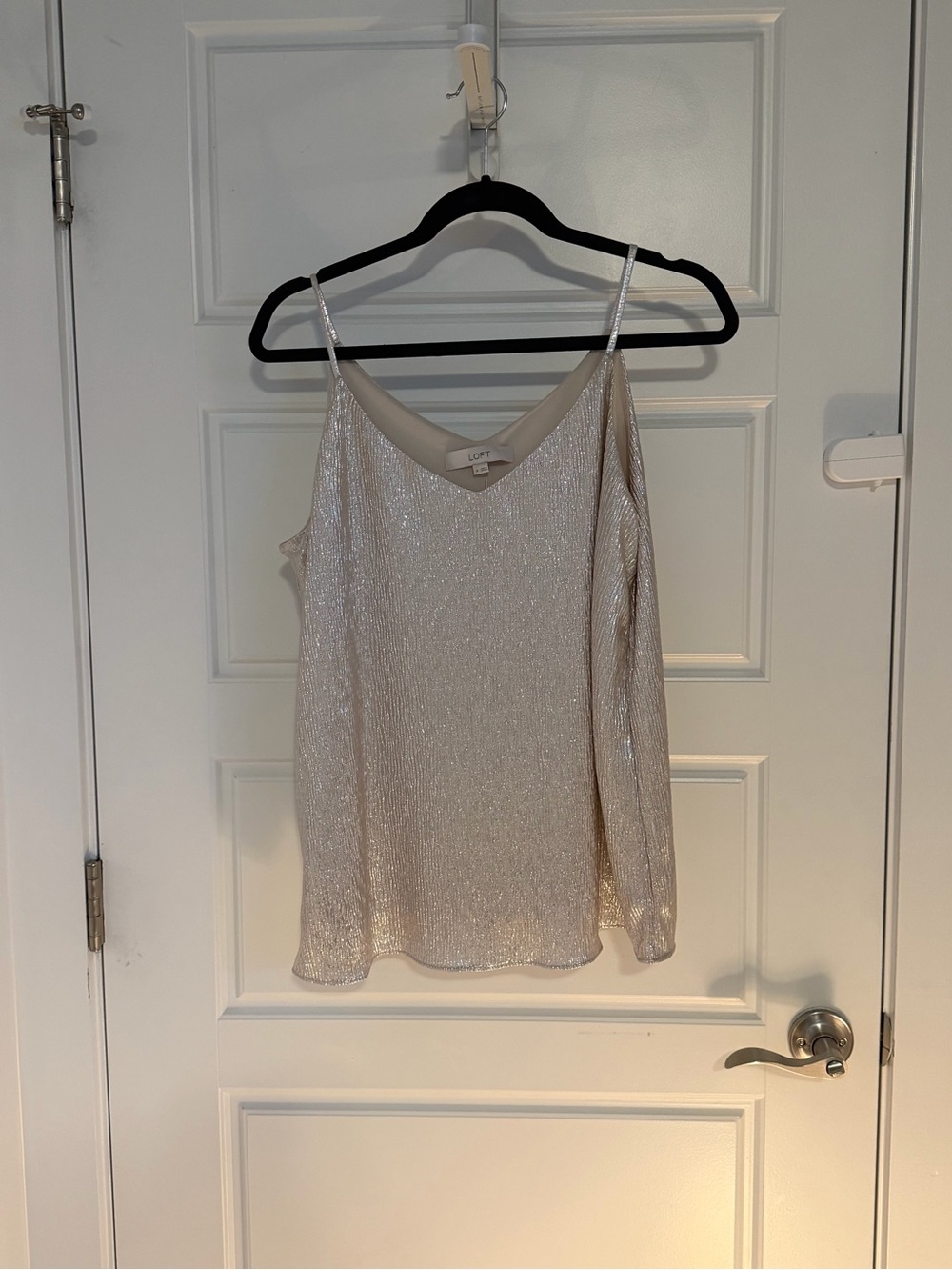 LOFT Shimmery Cream Cami Top